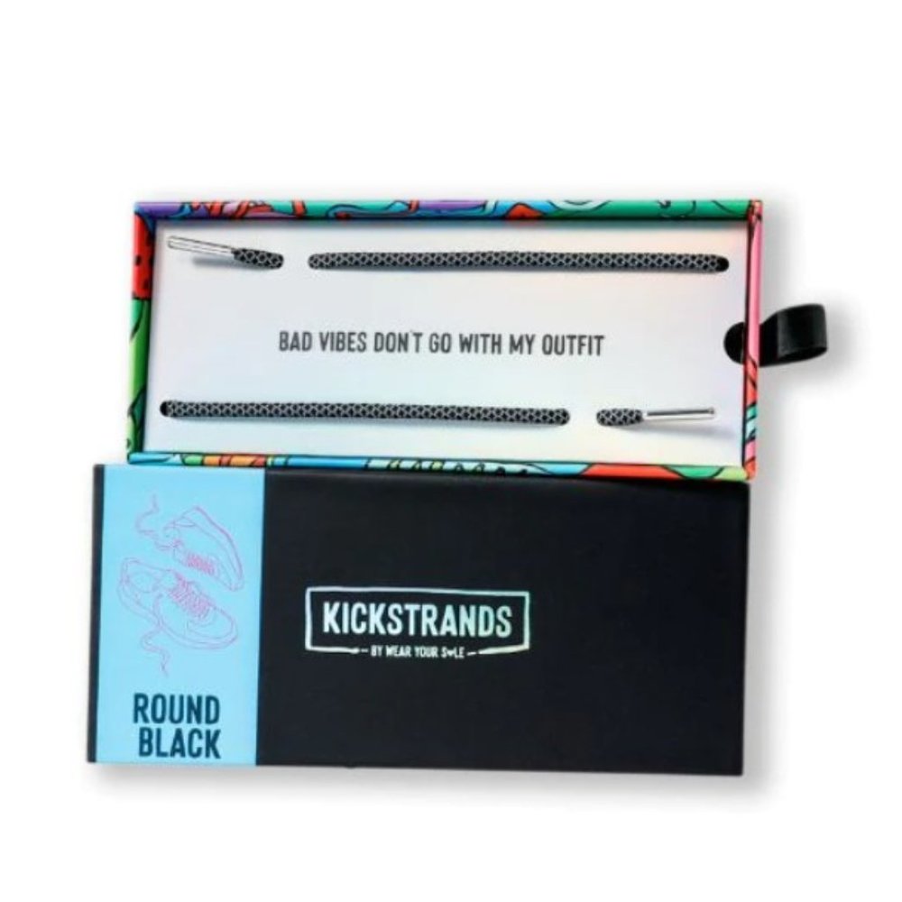 NEW! ROUND KICKSTRANDS - BLACK/WHITE